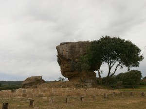 Berbegal. Ermita de Santa Águeda; original afloramiento rocoso