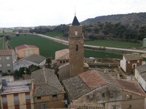 Azara. Vista desde lo alto del castillo
