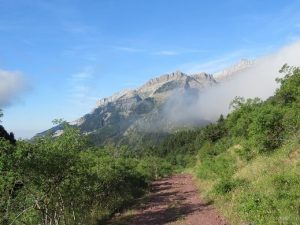 Valle del Aragón con nubes 